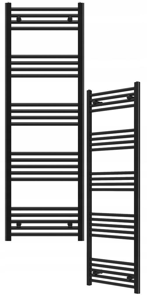 Kúpeľňový Ohrievač Čierny Breno Rebríkový 50x150 cm Kaloryfer Montáž 180°