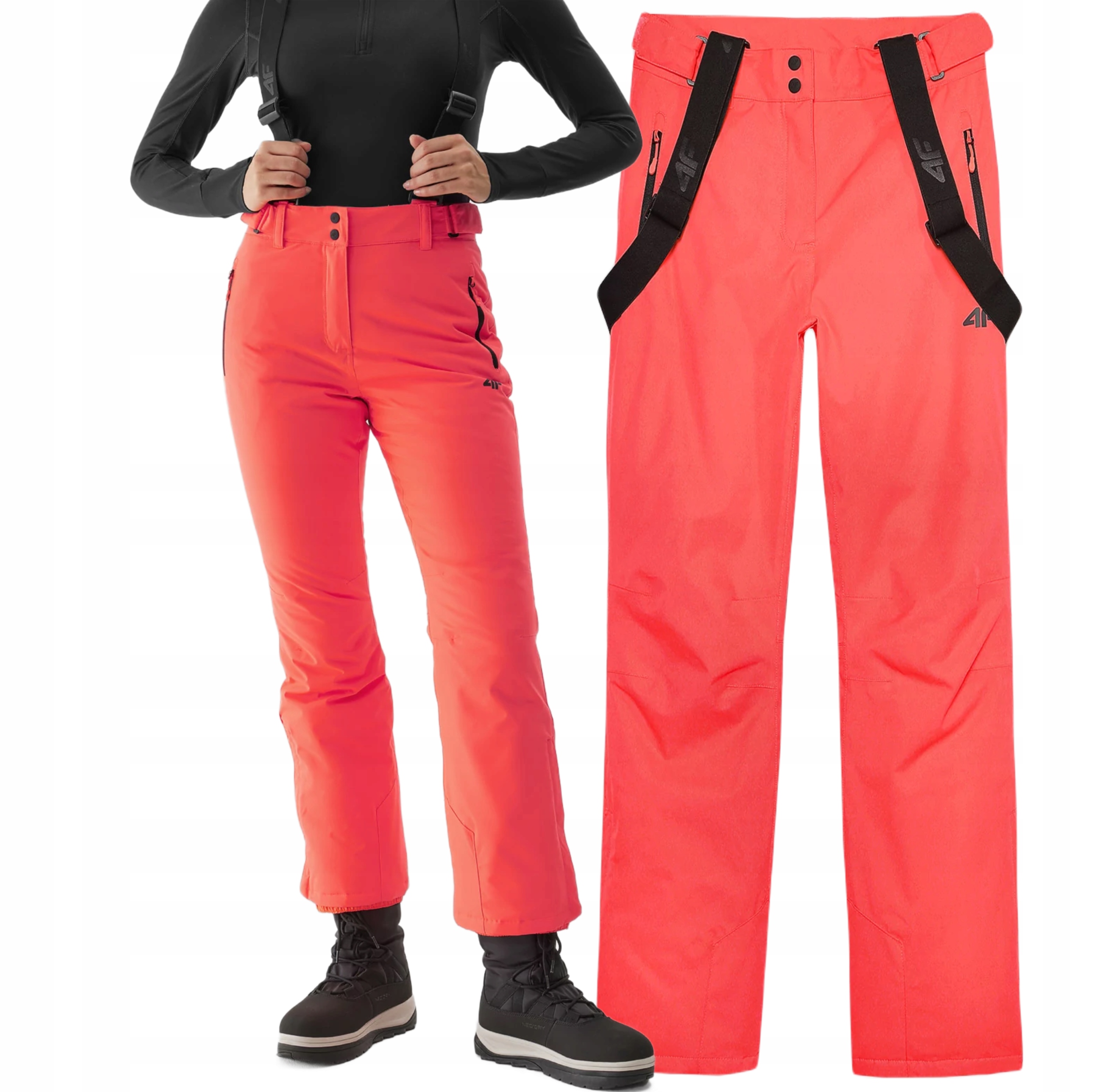 Spodnie Narciarskie Damskie 4F Zimowe Z Szelkami NeoDry 5000 S