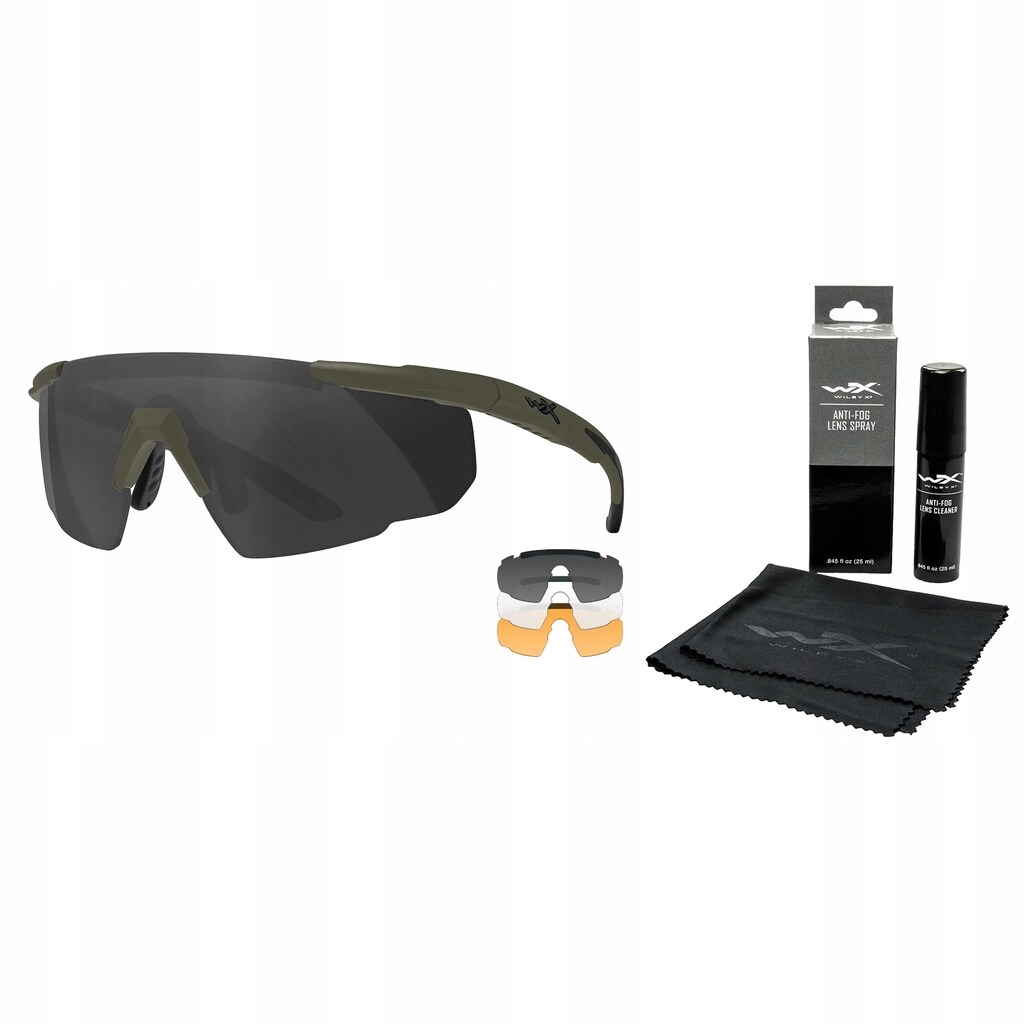 Okulary taktyczne Wiley X Saber Advanced Set 3in1 Anti-Fog Cleaner Zestaw