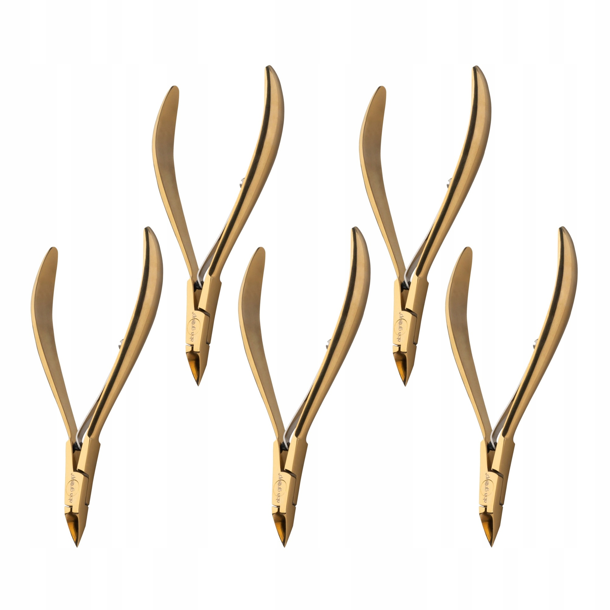 Kleštičky na kůži Jednopružinové Zlaté 5mm Premium Ostré 5ks Aba Group 1151