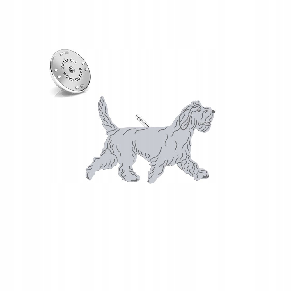 Odznak Stříbrná Petit Basset Griffon Vendéen 925 Žena Šperky Dedikace