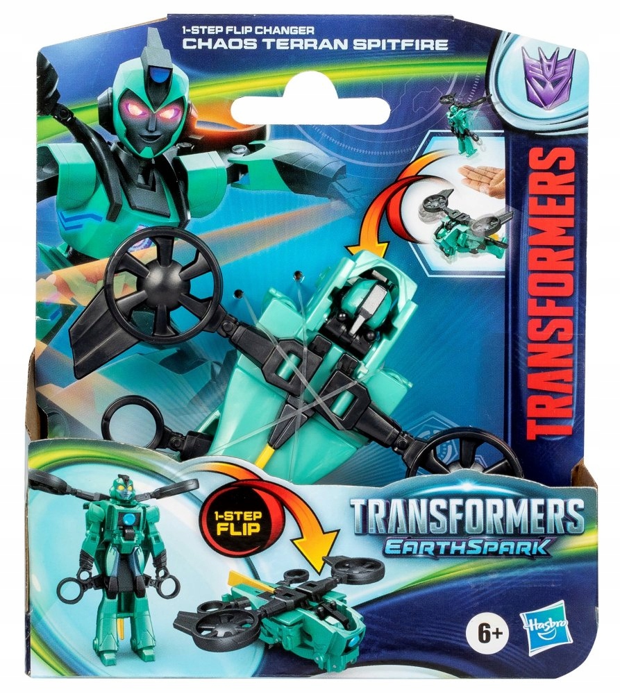TRANSFORMERS EarthSpark Figurka Chaos Terran Spitfire 1-step flip