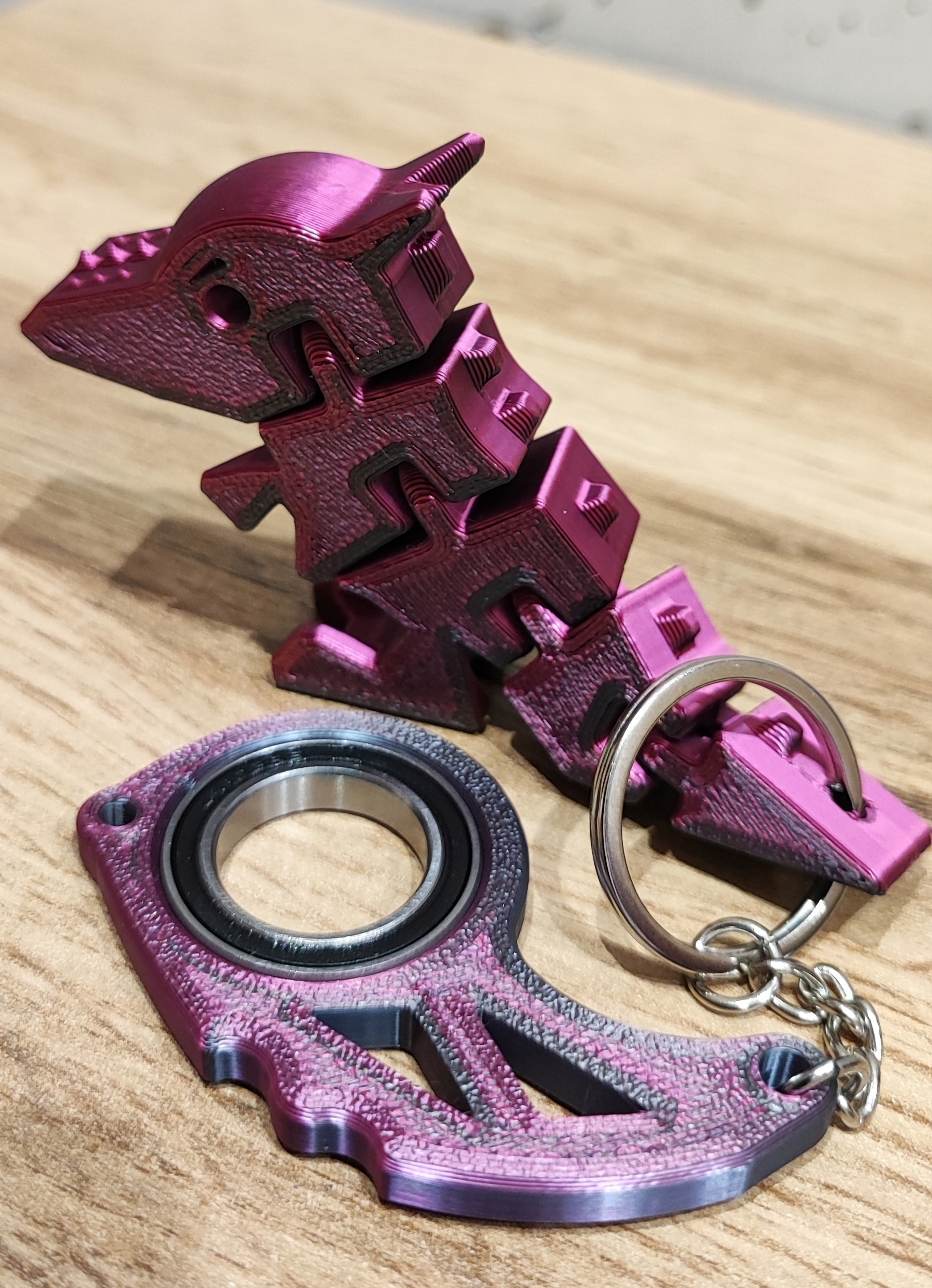 Keyspinner Keyrambit +FLEXI DINO DINUŚ HIT TikTok Key-PURPLE-Druk 3D Kod producenta 4756380880164