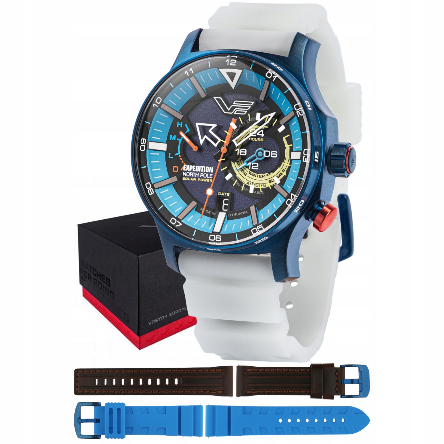 Pánské Hodinky Vostok Europe VS57-595D736SW bílý pásek