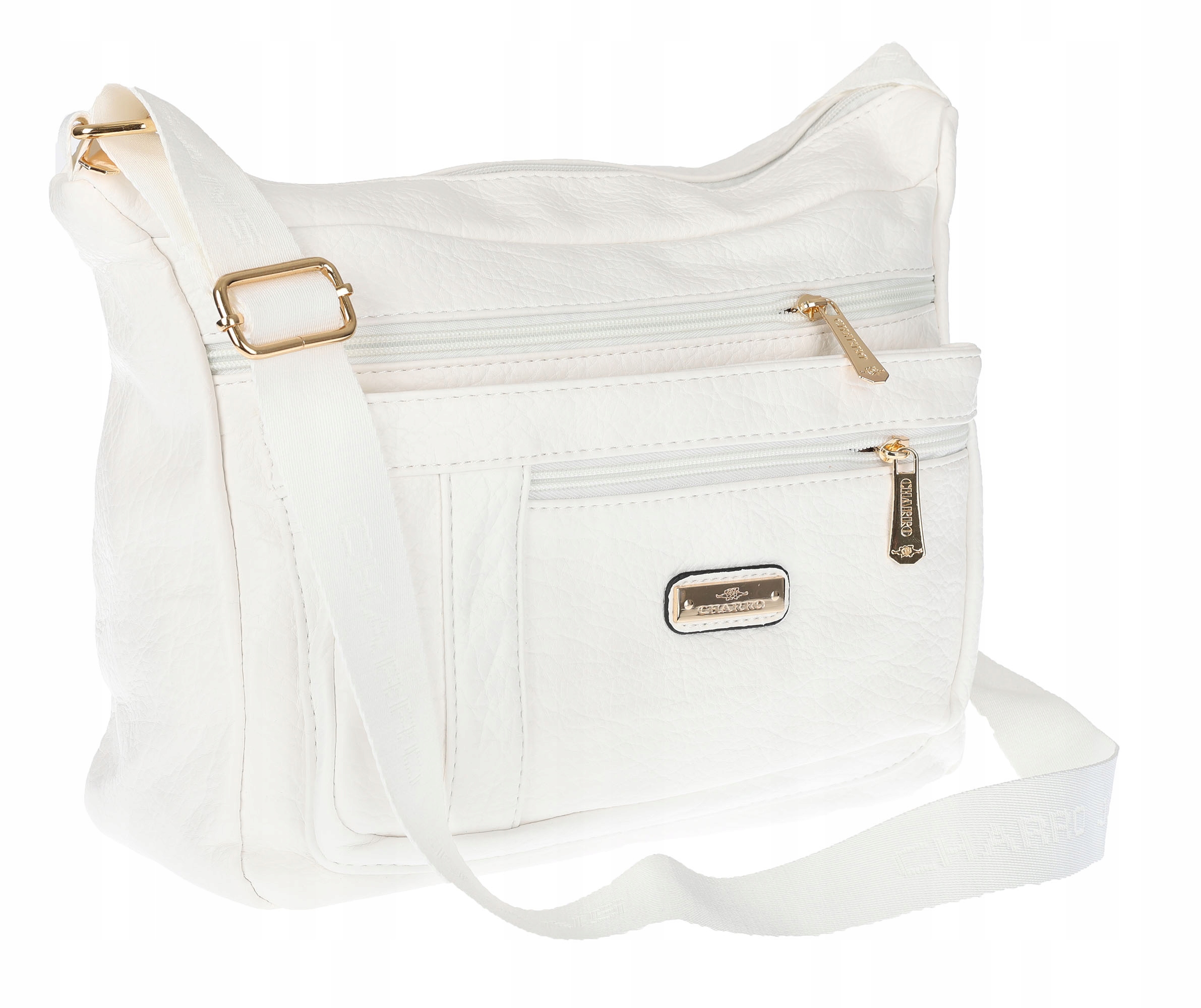 Torebka Damska Listonoszka Modna Pojemna Miejska Torba na Ramię CH894 Biała