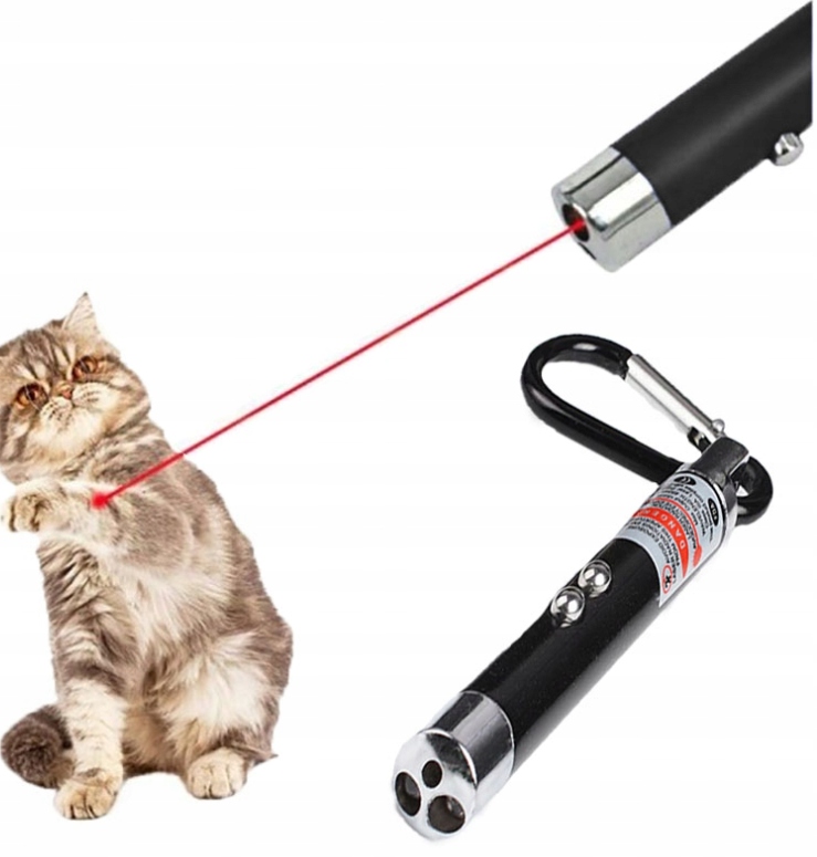 

Laser Wskaźnik Laserowy Latarka Zabawka Kota 2W1