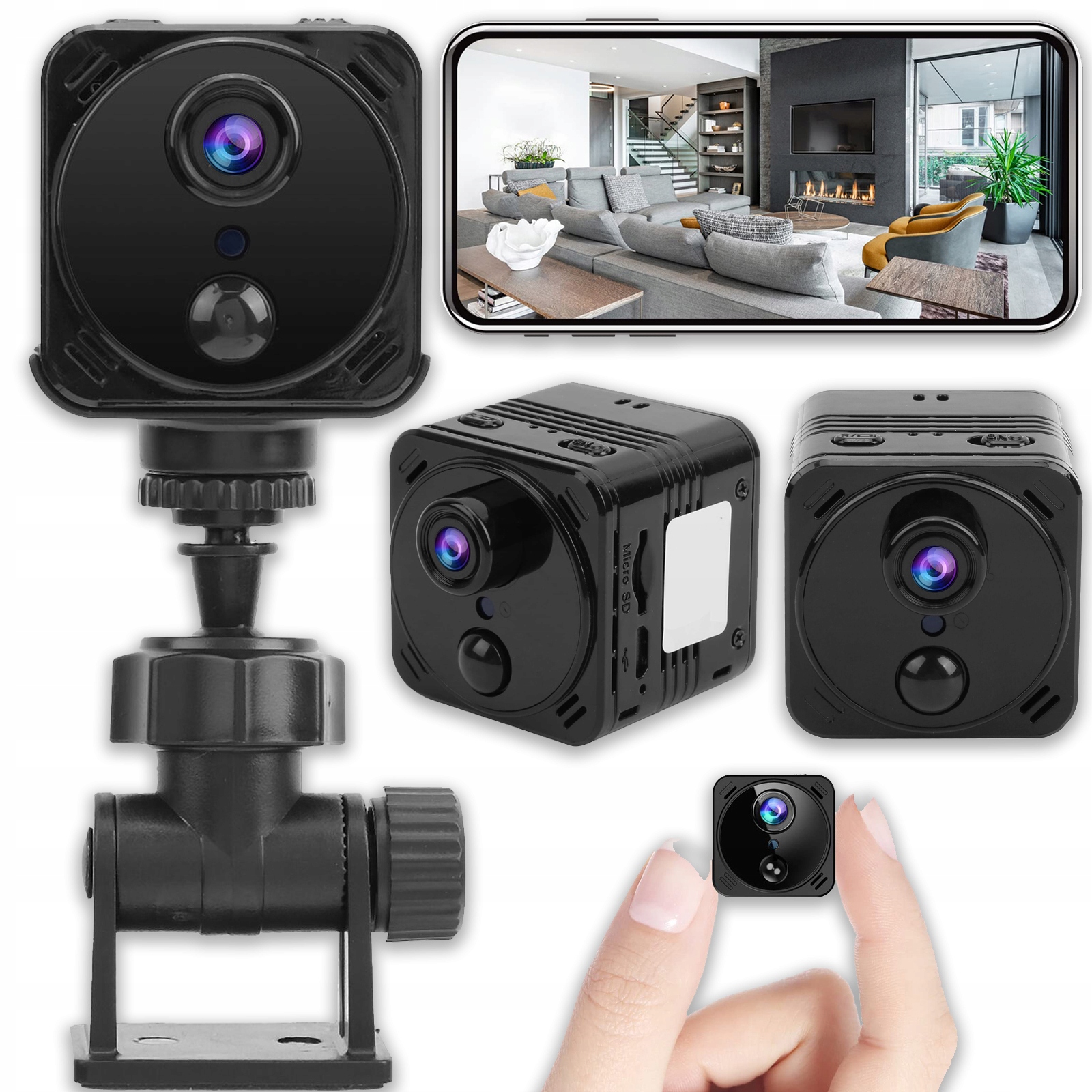 Mini Špionážní Kamera Smart Skrytá Wifi 4K Nejvyšší Kvalita