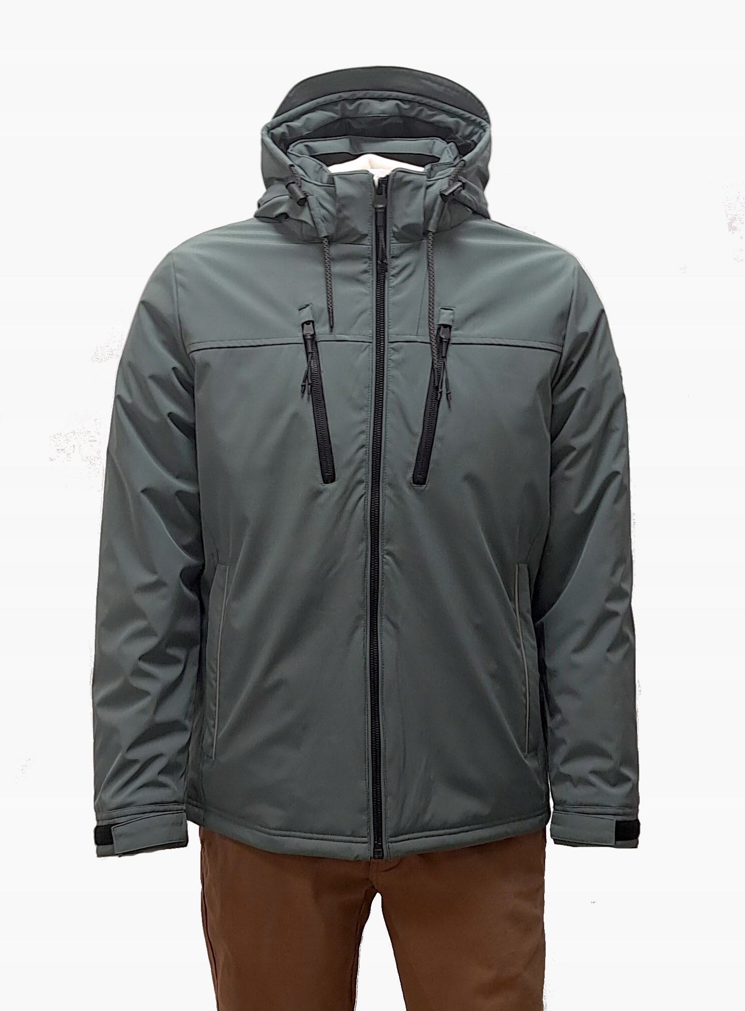 Pánská Zimní Zateplená Bunda S Kapucí 48 Nickel