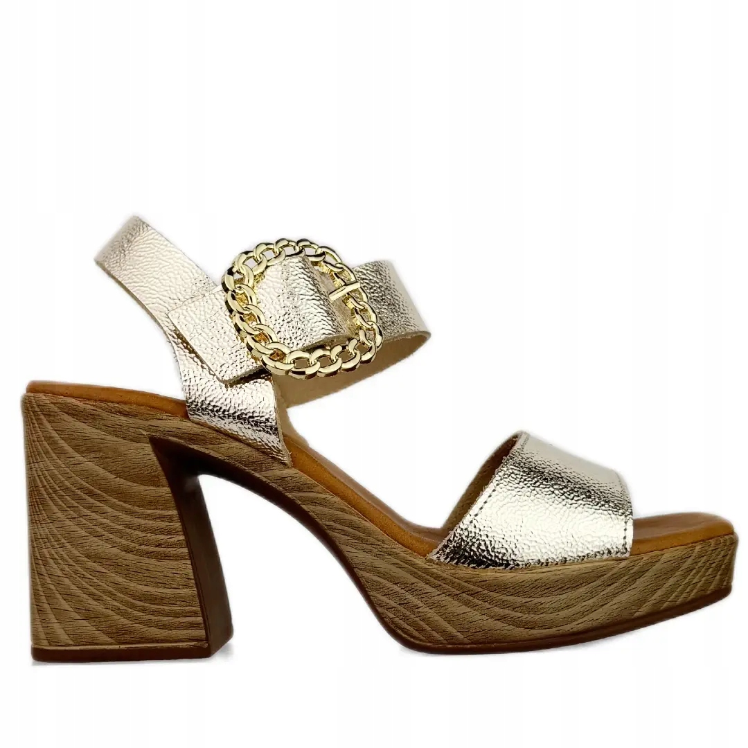 Dámské sandály Oh! My Sandals 5632 duna champan 39, Zlatá