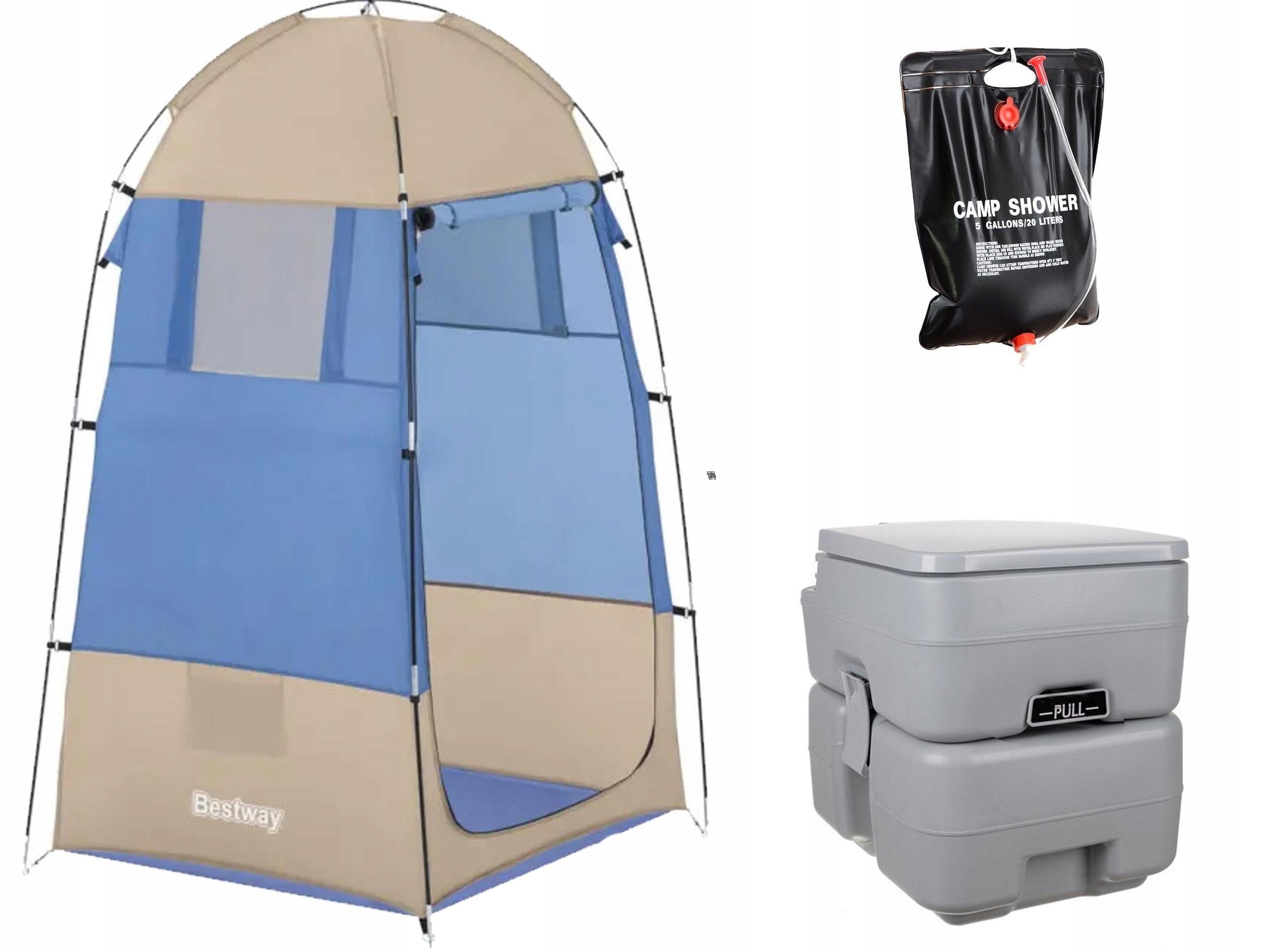 Turistická toaleta 33 l Wc sprcha Stan Převlékárna Kamper Camping