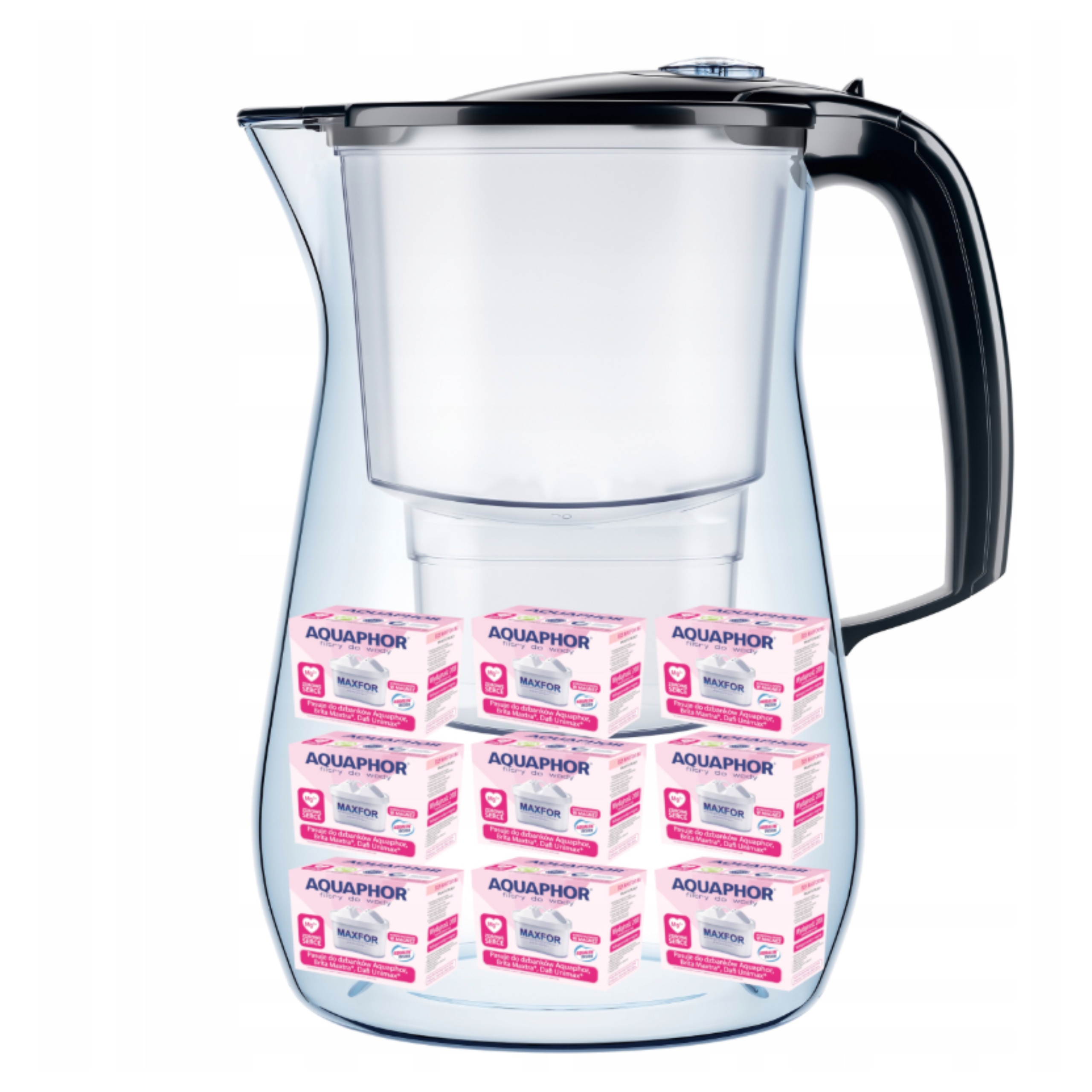 Filtrační konvice Aquaphor Onyx 4,2 9 Maxfor Mg černá barva