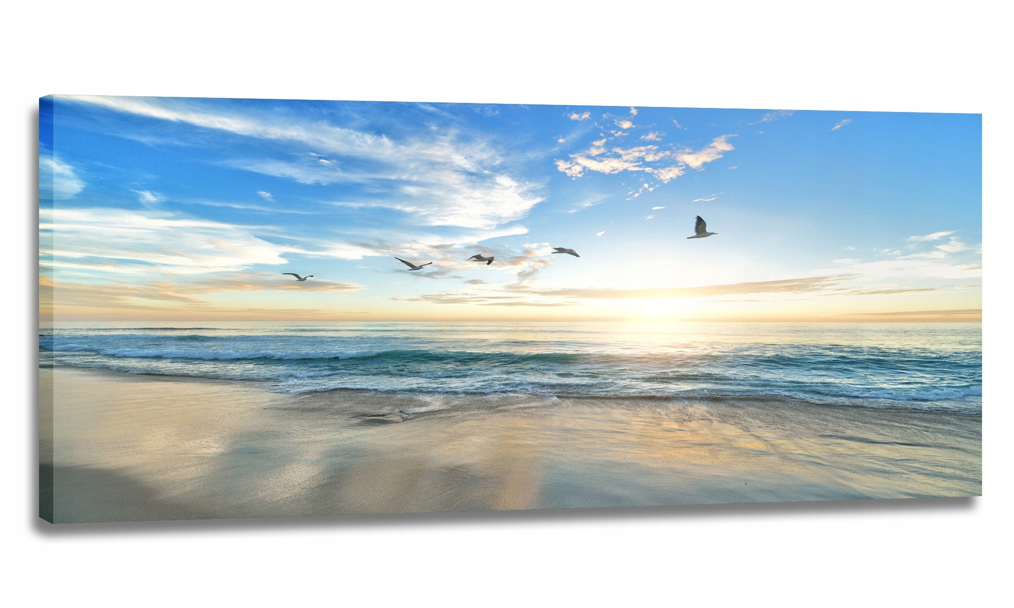 Obraz Led Lampka Kinkiet 120x50 Morze Plaża