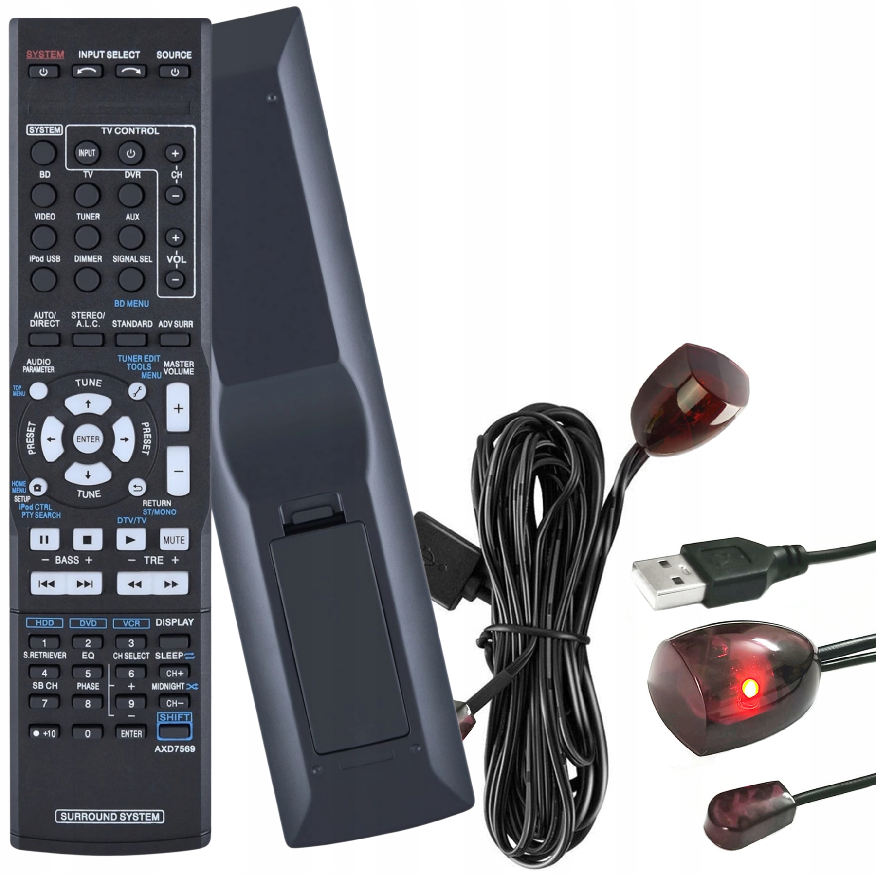 Dálkový Ovladač AXD7534 Pro Pioneer VSX-421 VSX-421-K VSX-519 Ir Kabel