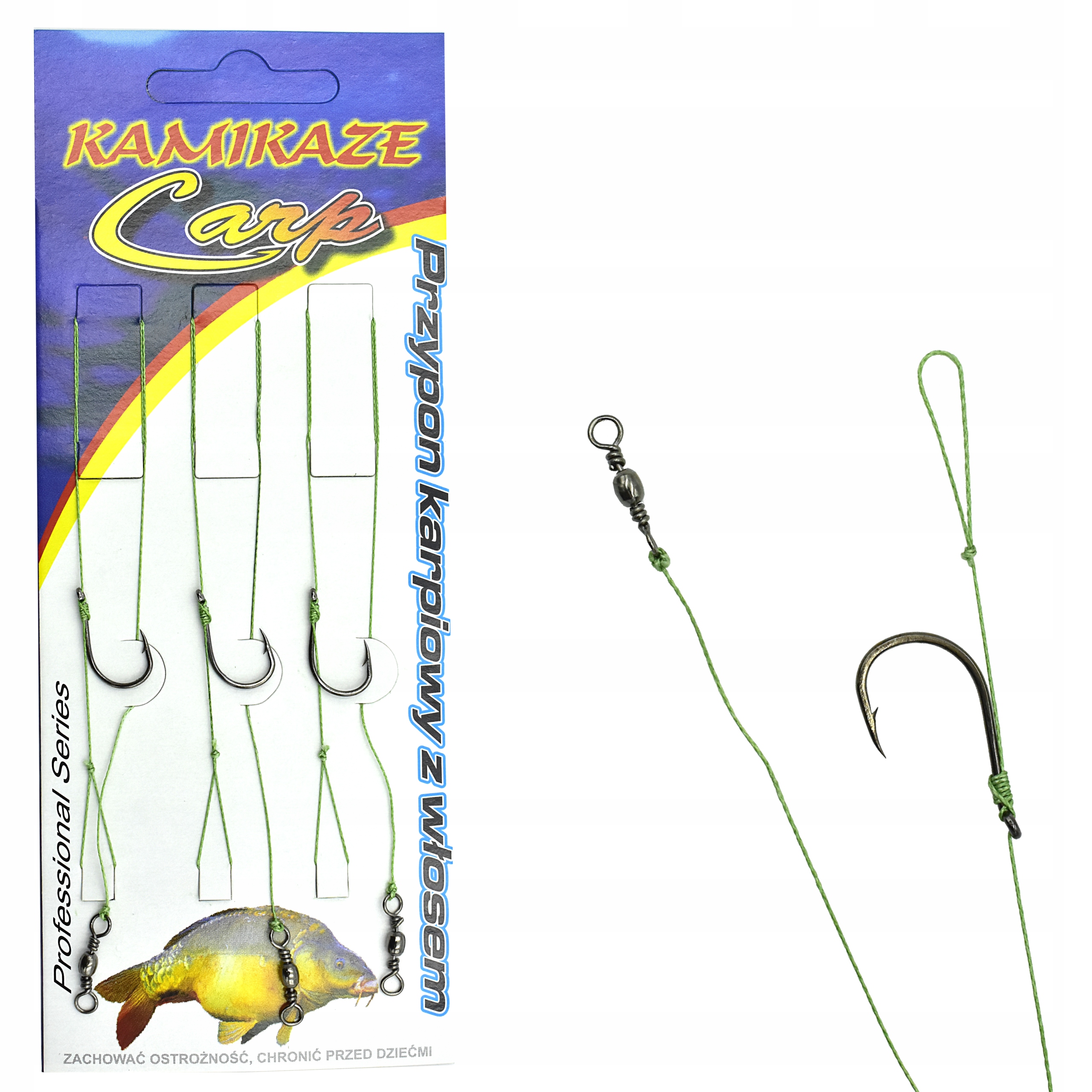 Przypon Karpiowy Z Włosem Plecionka Chinu 4/15kg