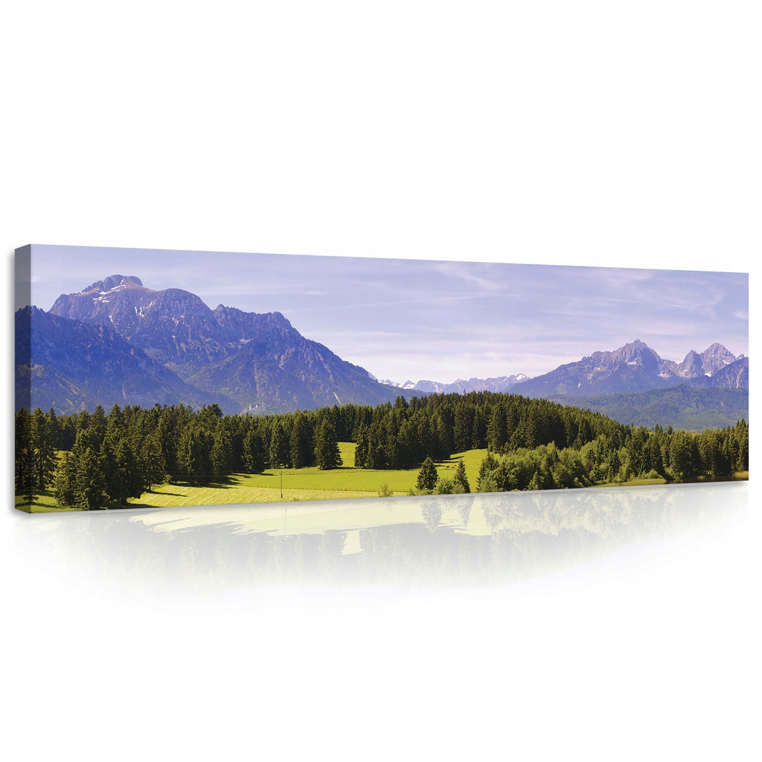 Obraz 145x45 Horská krajina panorama příroda les hory sníh obloha klid