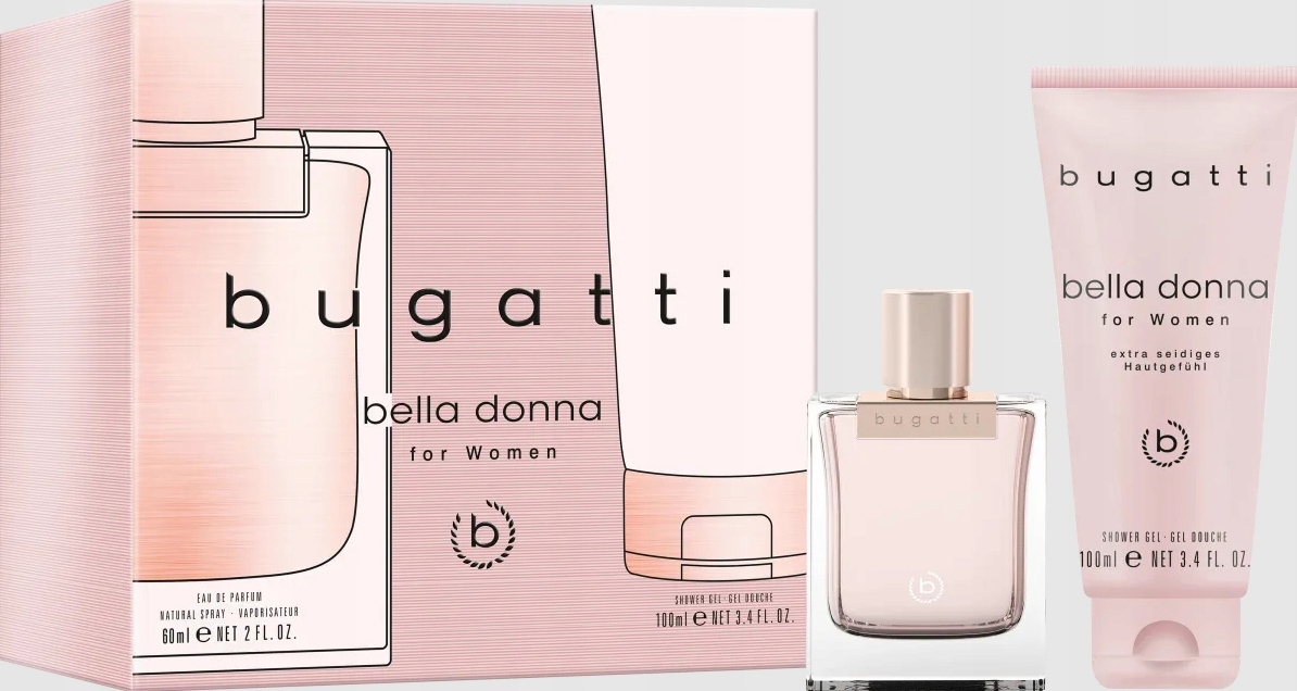 Zestaw Bugatti Bella Donna 60 ml woda perfumowana + 100ml żel pod prysznic  14798931616