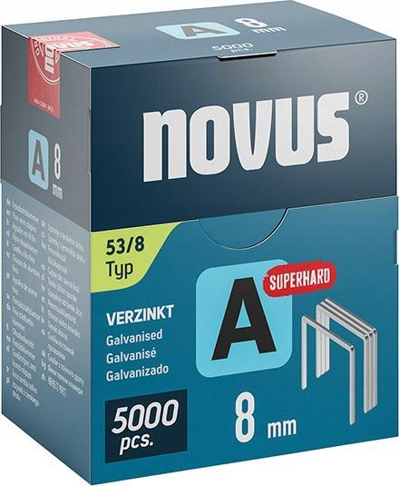 Jemné drátěné sponky Typ A 53/8 mm St Novus 5000 kusů