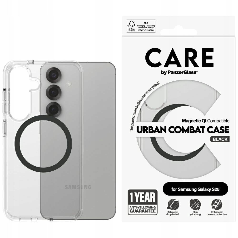 Pouzdro Care by PanzerGlass Flagship Urban Combat Black Qi pro Samsung Galaxy
