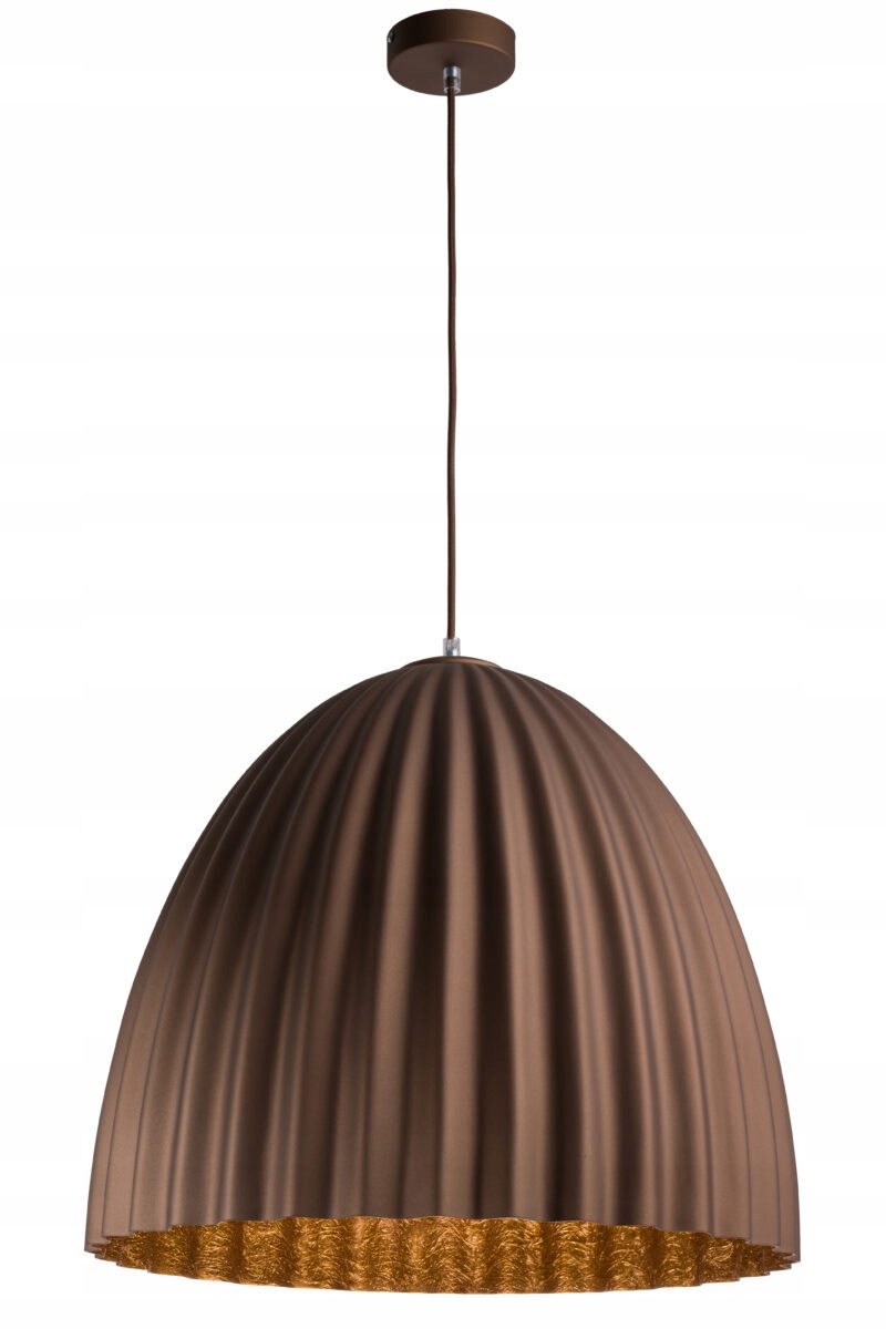 Závesná lampa Sigma Telma 70 L hnedo-medená kompozitná E27 70 cm