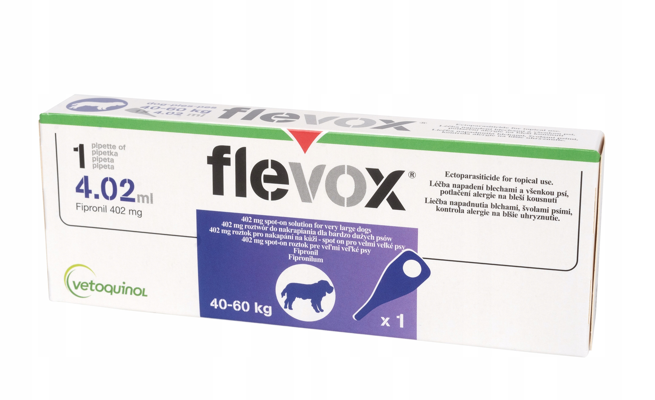 

Vetoquinol Flevox Spot On XL 40 60kg (402mg)