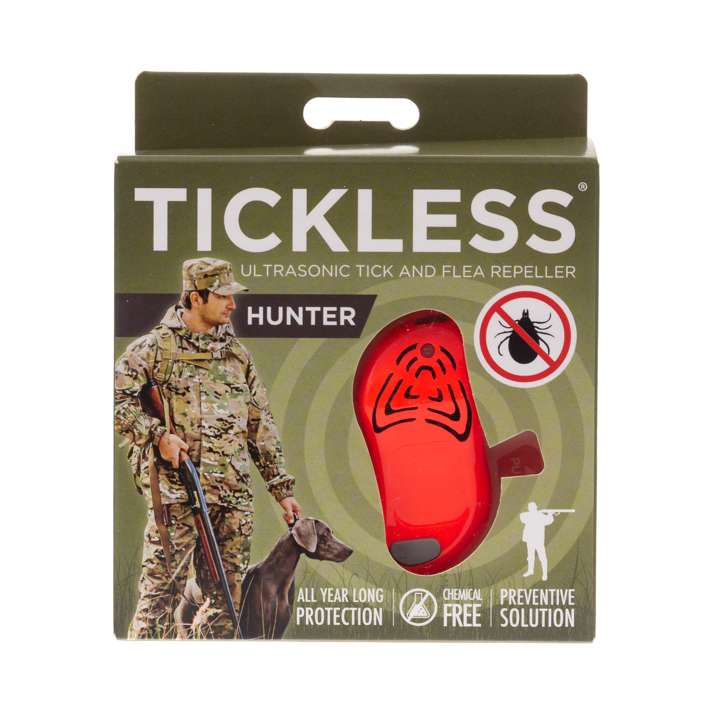 

Odstraszacz Kleszczy Tickless Hunter Pomarańczowy