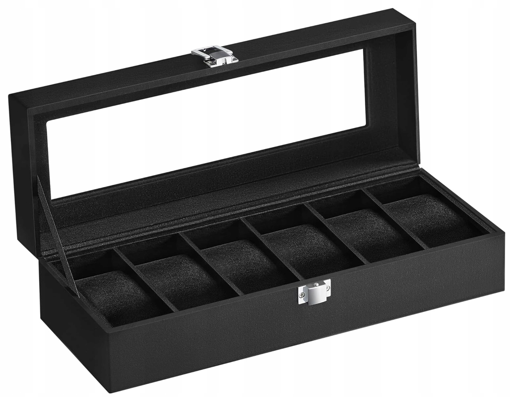 DREWNIANE PUDEŁKO ORGANIZER ETUI SZKATUŁKA NA ZEGARKI 6 MIEJSC MĘSKIE