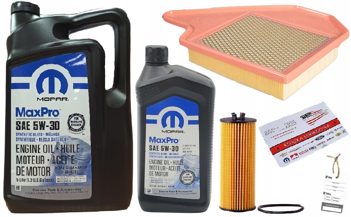 MOPAR 5W30 6L + FILTRY TOWN COUNTRY 3,6 2011-2012