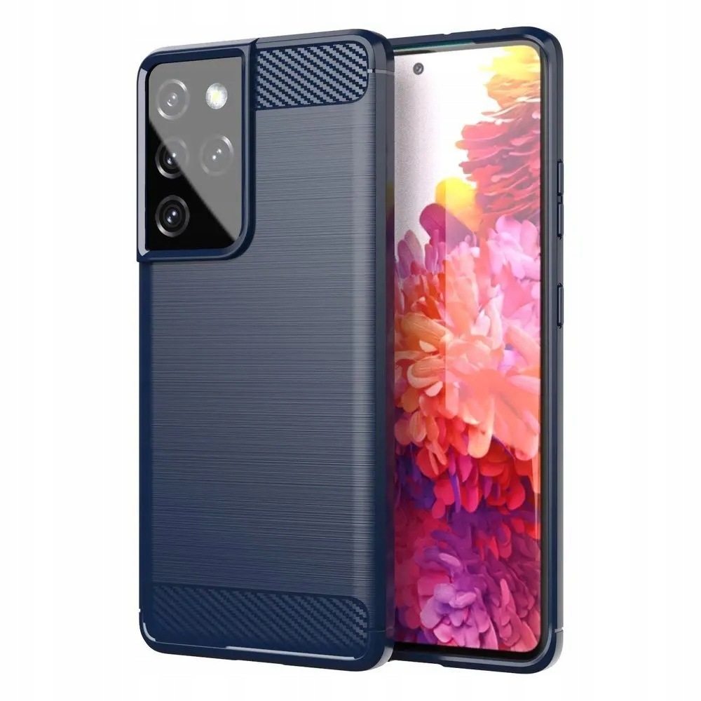Carbon Case elastyczne etui pokrowiec Samsung Galaxy S21 Ultra 5G Hurtel