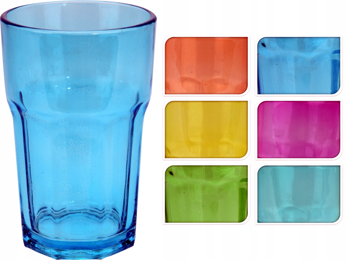 

Kolorowy Komplet Szklanek Szklanki 300 ml 6 szt