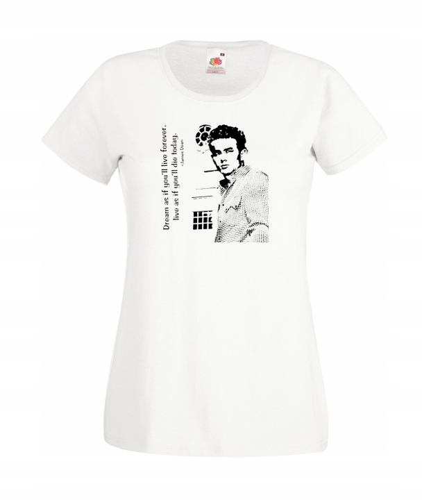 

XXL Koszulka Damska James Dean Aktor Cytat Wzór