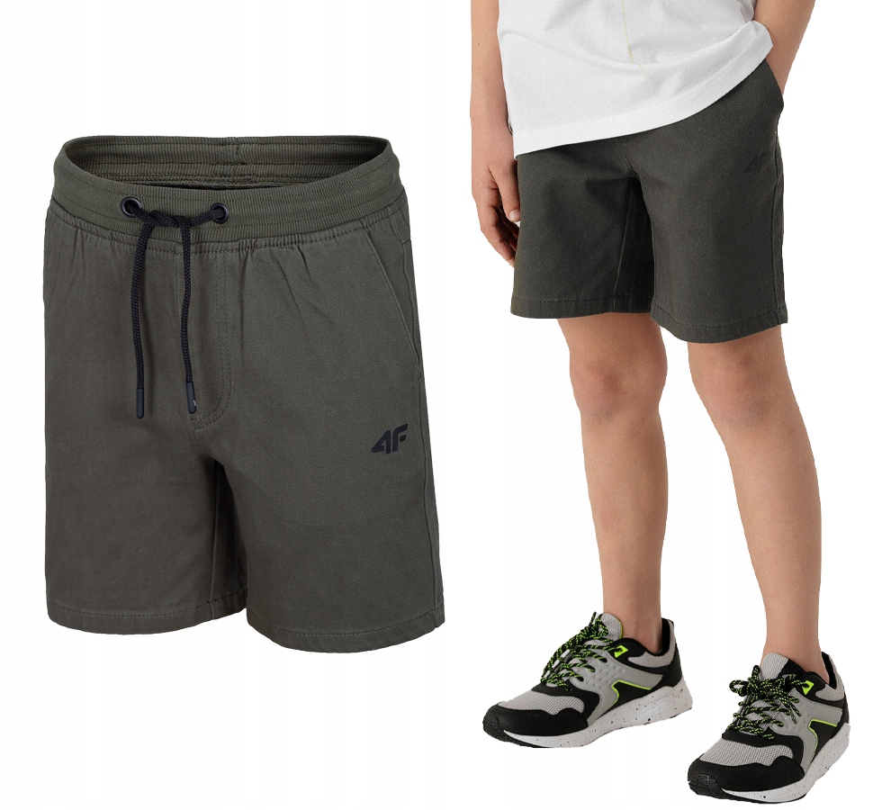 

Chłopięce spodenki casua 4F JSKMC001 khaki 164.