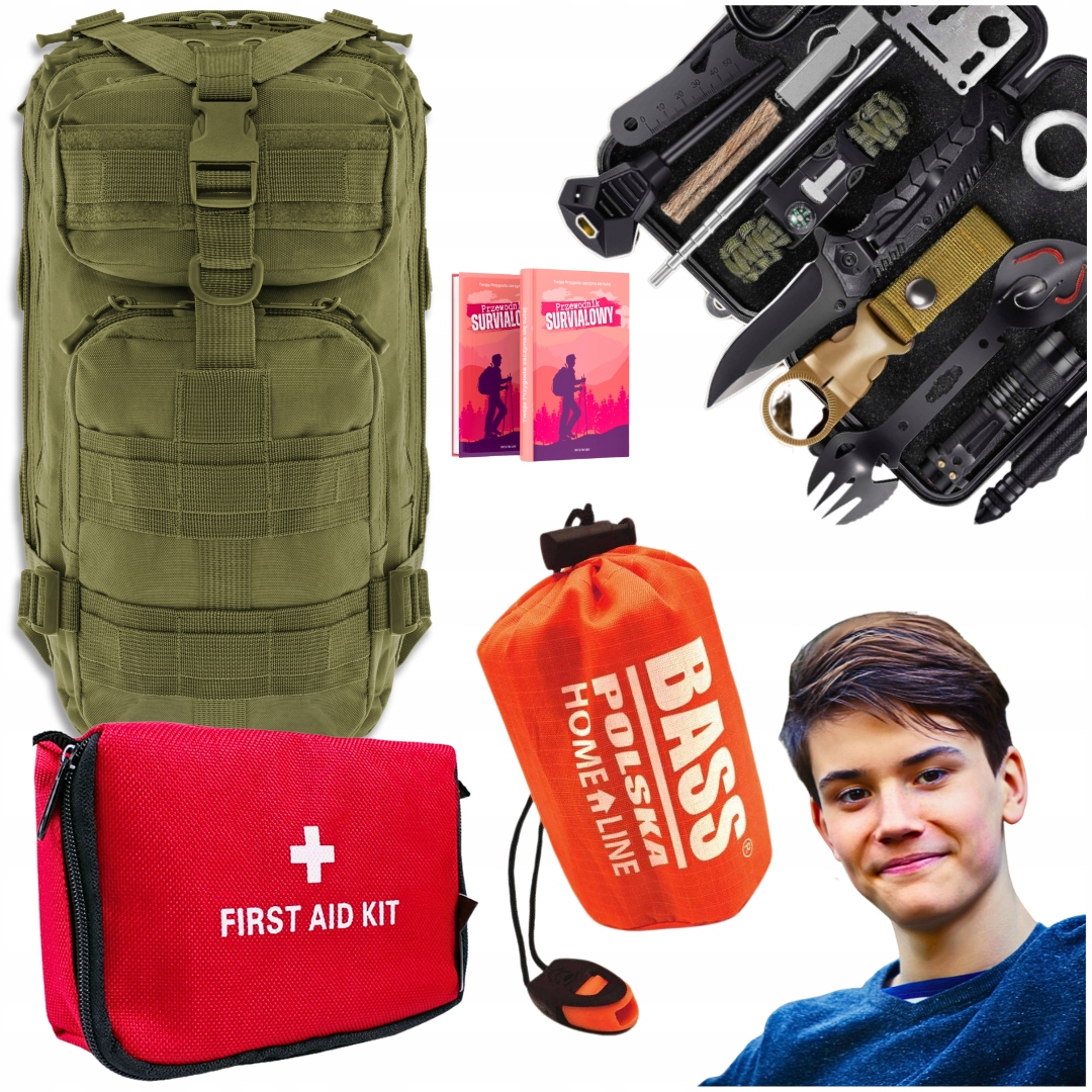 Idealny Harcerza Dziecka Zestaw 4w1 Survival Przetrwania Awaryjny