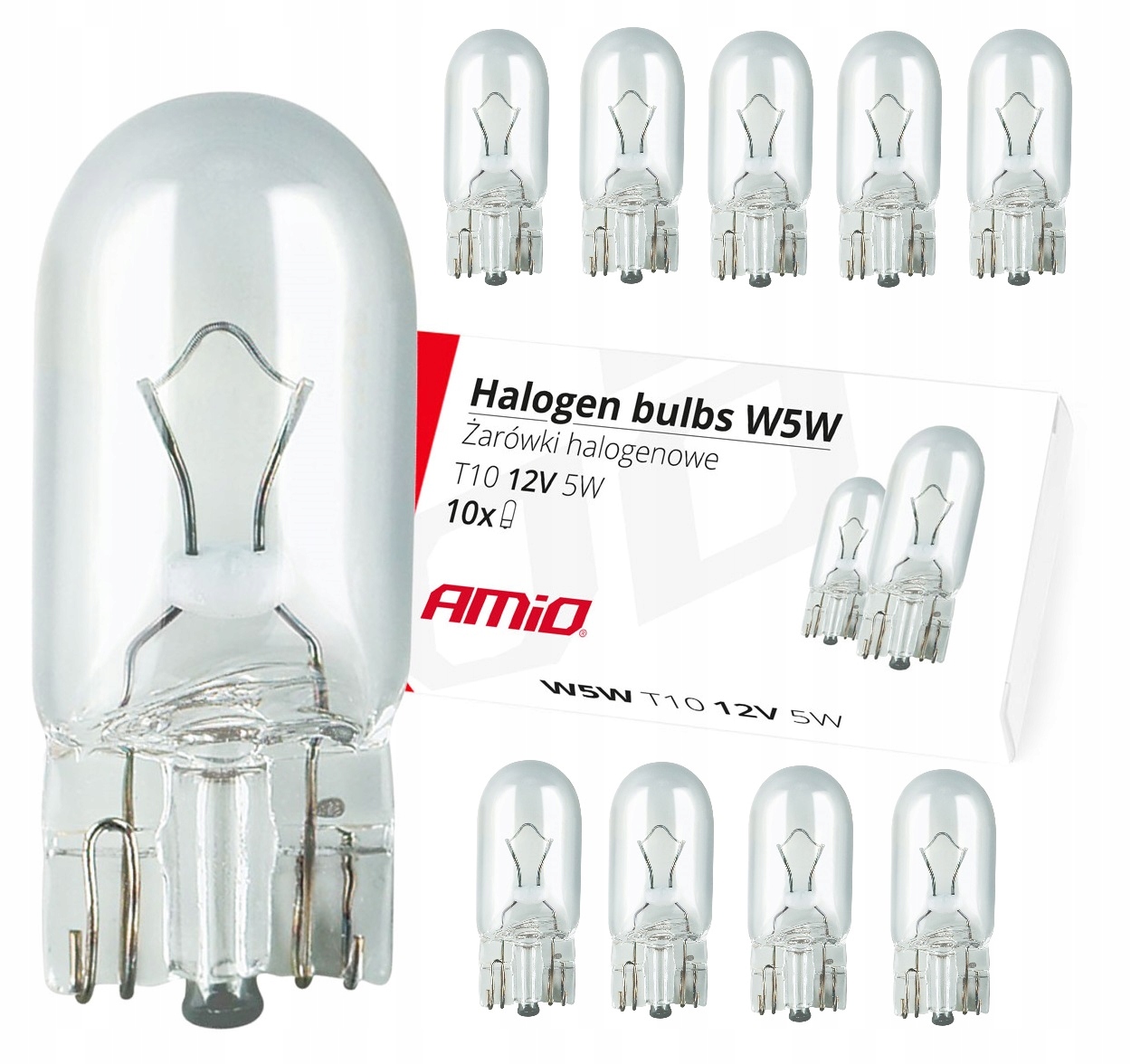 

10 Sztuk Żarówki Żarówka Postojówki W5W 12V 5W E4