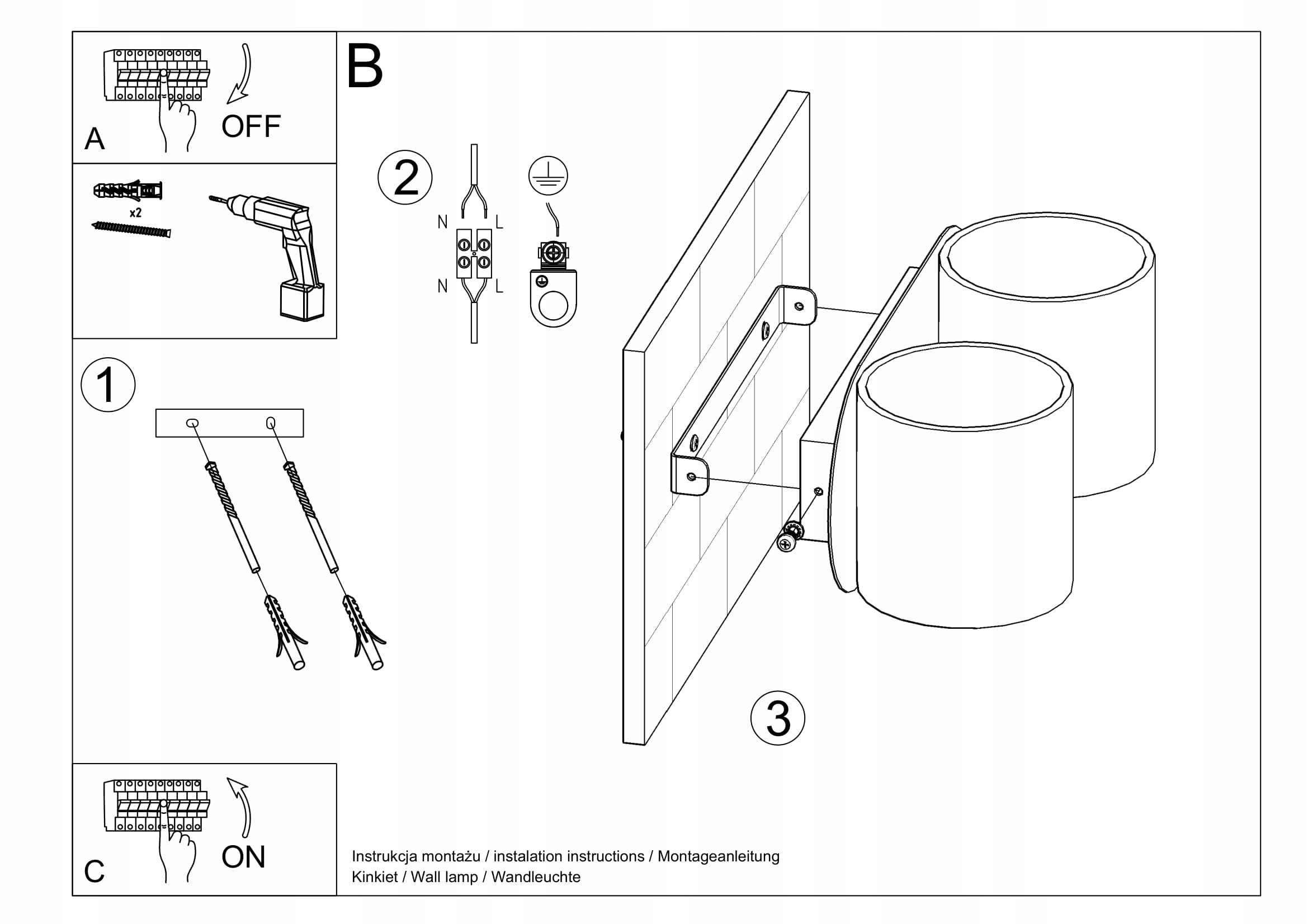 Lampa Aluminium Ścienna Kinkiet ORBIS 2 BIAŁY LED Kolekcja Orbis
