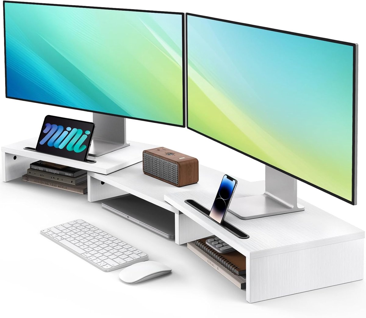 Podstawka Pod Monitor Z Regulowaną Długością Na Biurko, podnosi ekran