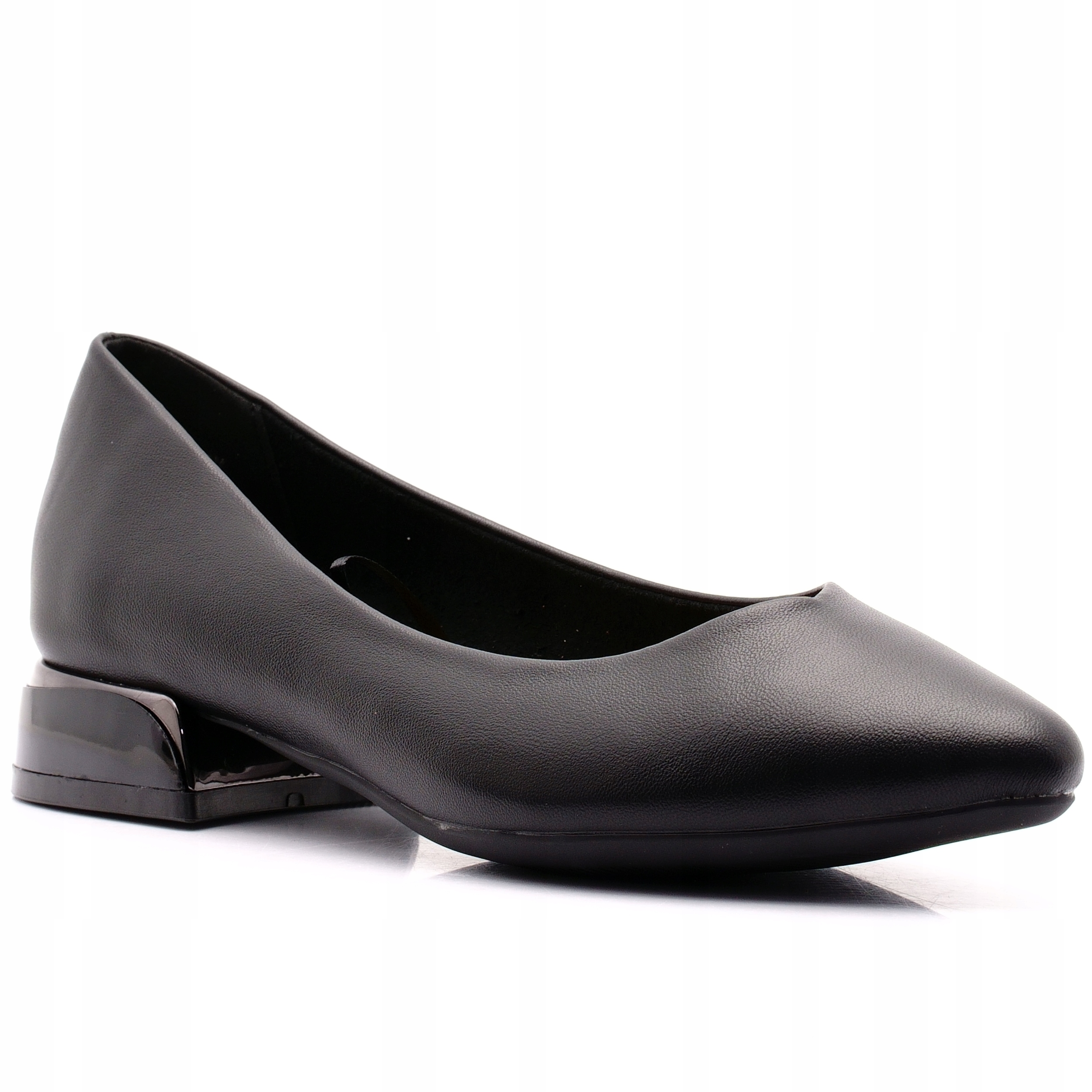 Vinceza Czółenka Buty Damskie Na Klocku Półbuty Wkładka Skóra 62280 39