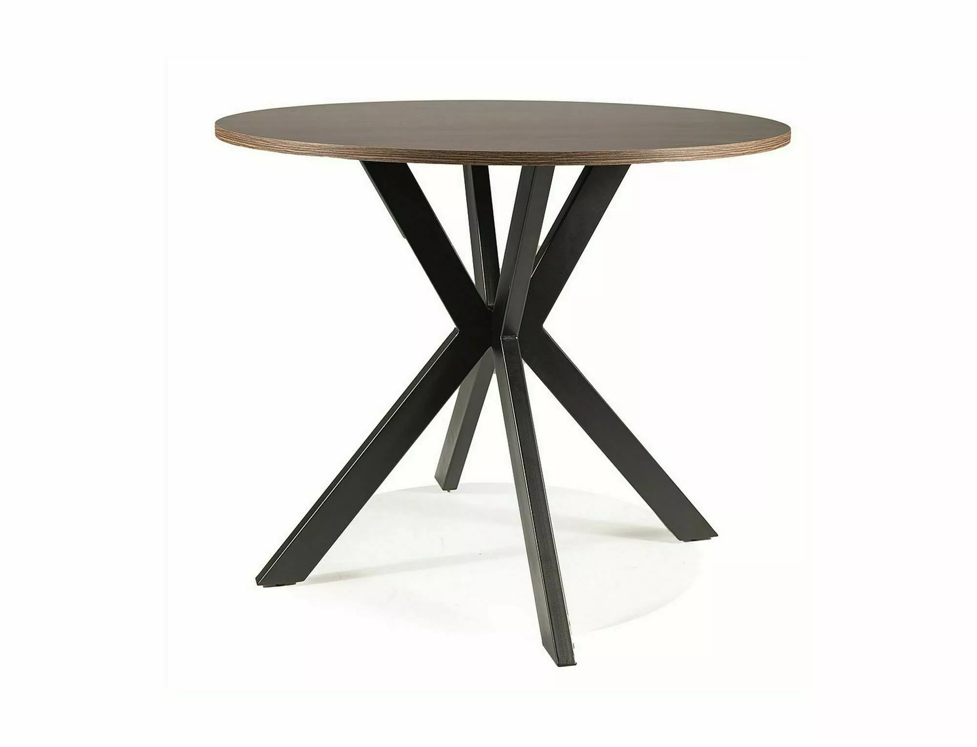 Kuchynský stôl Talia II orech/čierna fi 90 cm Sig