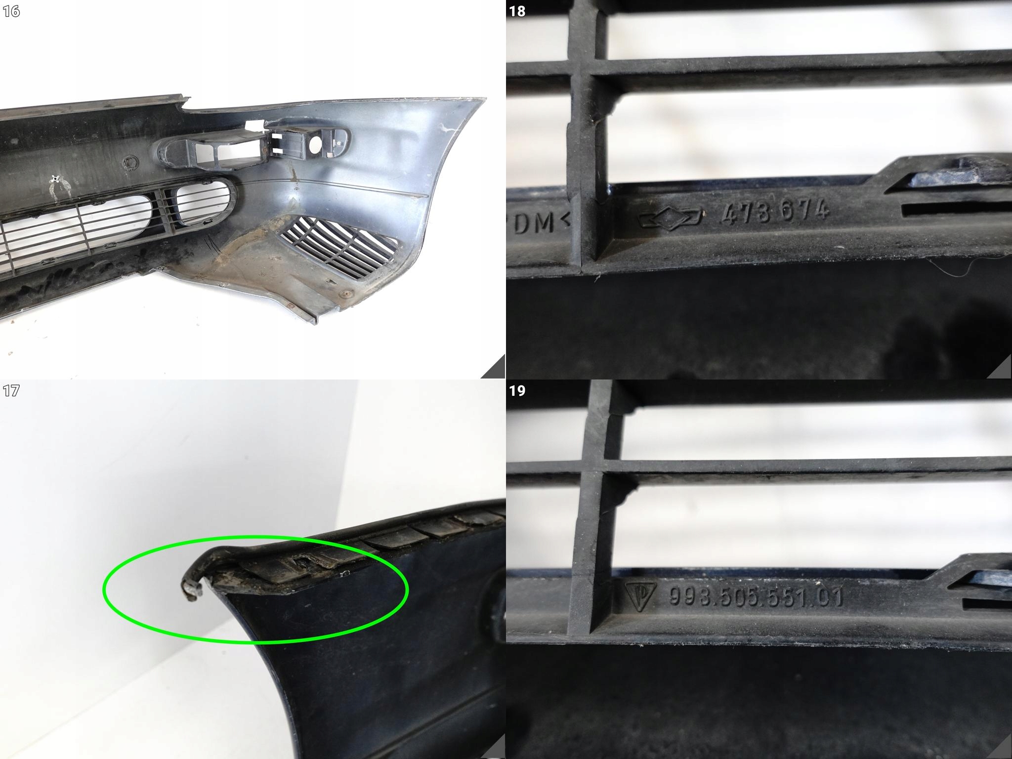 PORSCHE 911 993 CARRERA 4S TURBO 93-98 bumper BUMPER + grid front