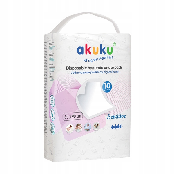AKUKU A0501 10szt Podkłady jednorazowe Sensitive 60x90cm Szerokość produktu 60 cm