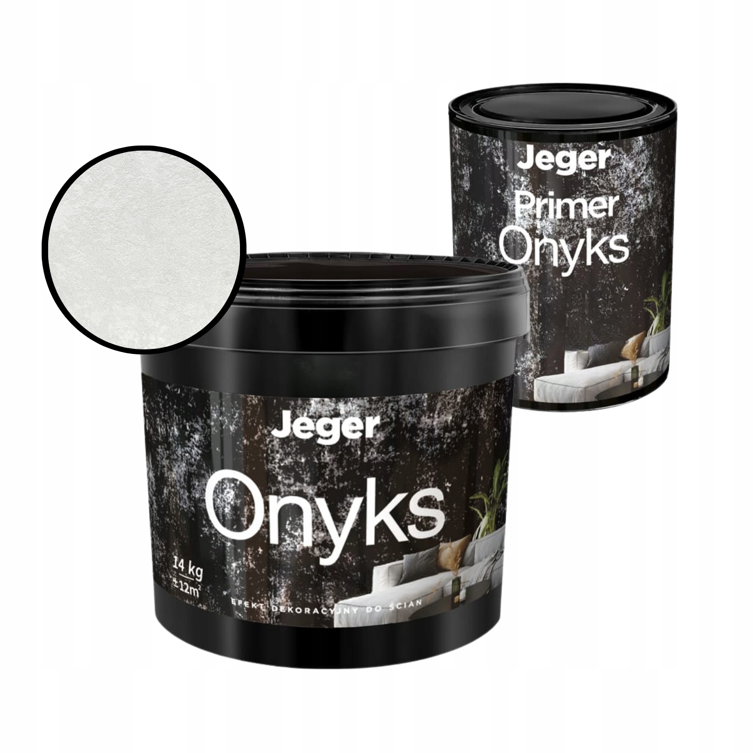 Zestaw Dekoracyjny Ścienny Metalizujące Wżery Onyks Biały Primer Onyks