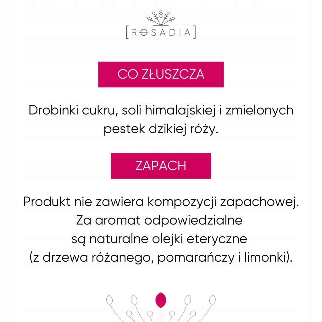 ROSADIA Peeling do ciała Rodzaj cukrowy
