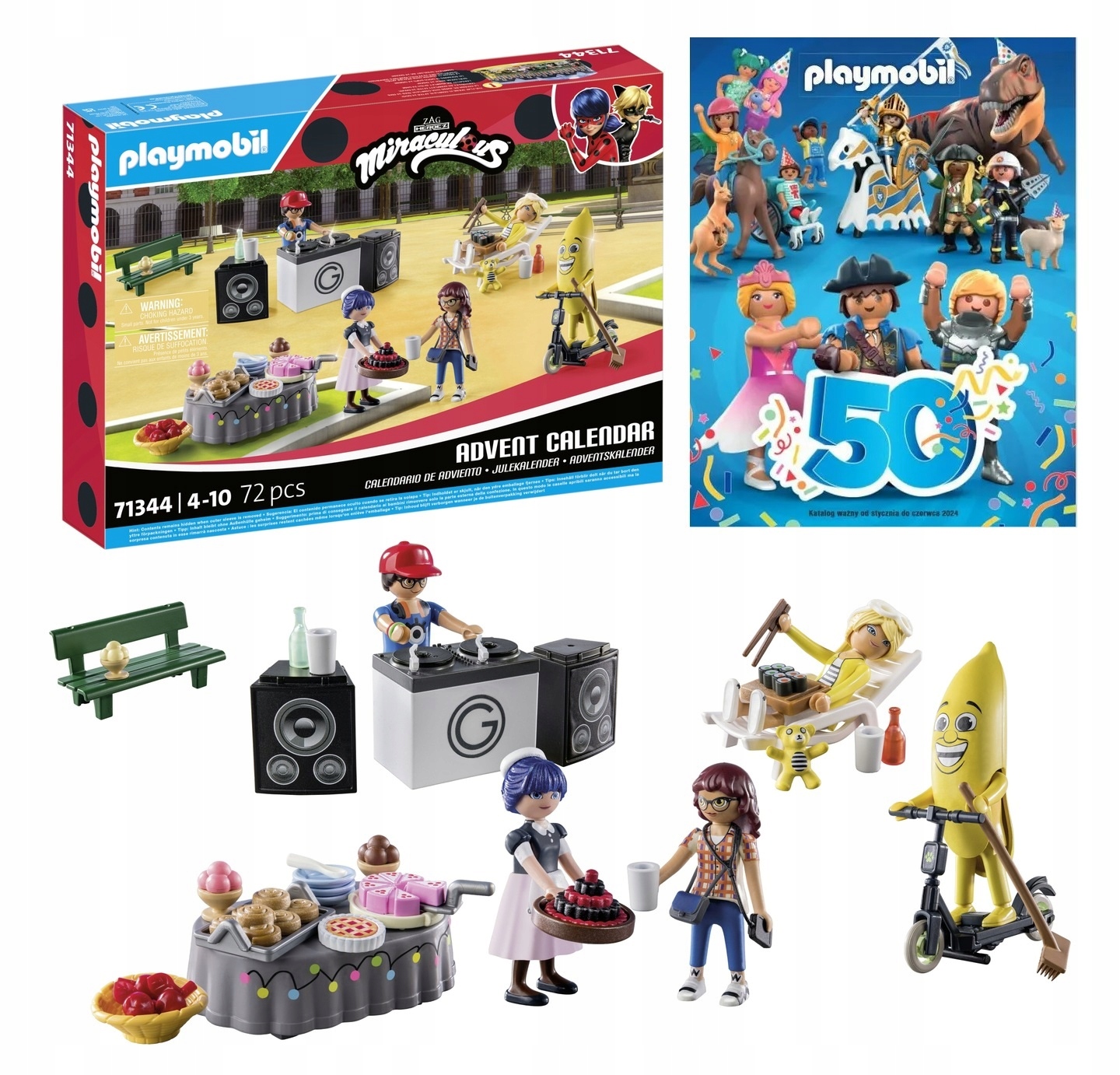 PLAYMOBIL 71344 Miraculus Kalendarz Adwentowy Piknik w Paryżu Biedronka