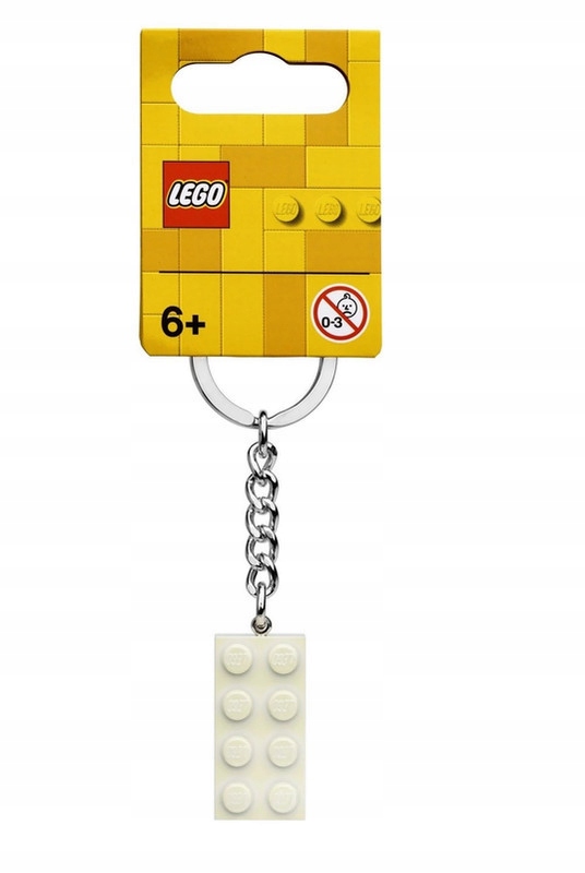 

Lego 854084 Brelok z białym metalicznym klockiem