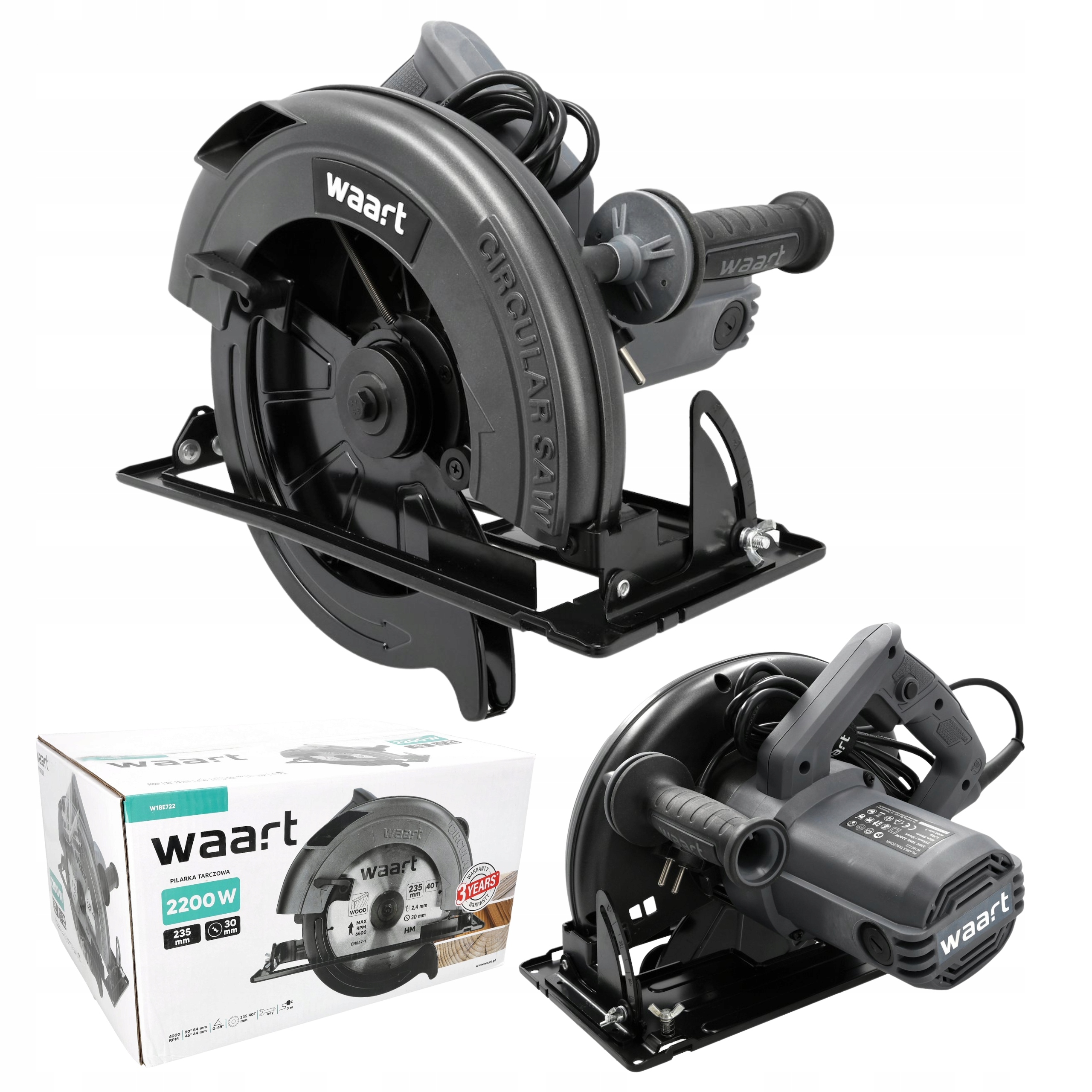 Okružní Pila Waart 2200W 235mm síťová pro řezání dřeva otvor 30mm