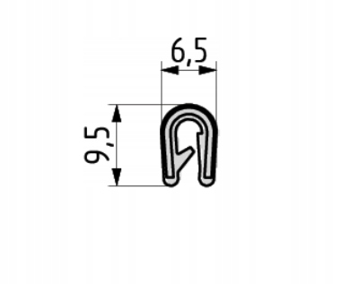 Osłona krawędzi 1-2mm PVC czarna Kod producenta 9502