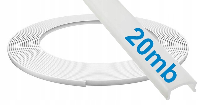 Pvc stínítko pro profily Alu Led typ A B C Luminess mléčné na roli 20 m