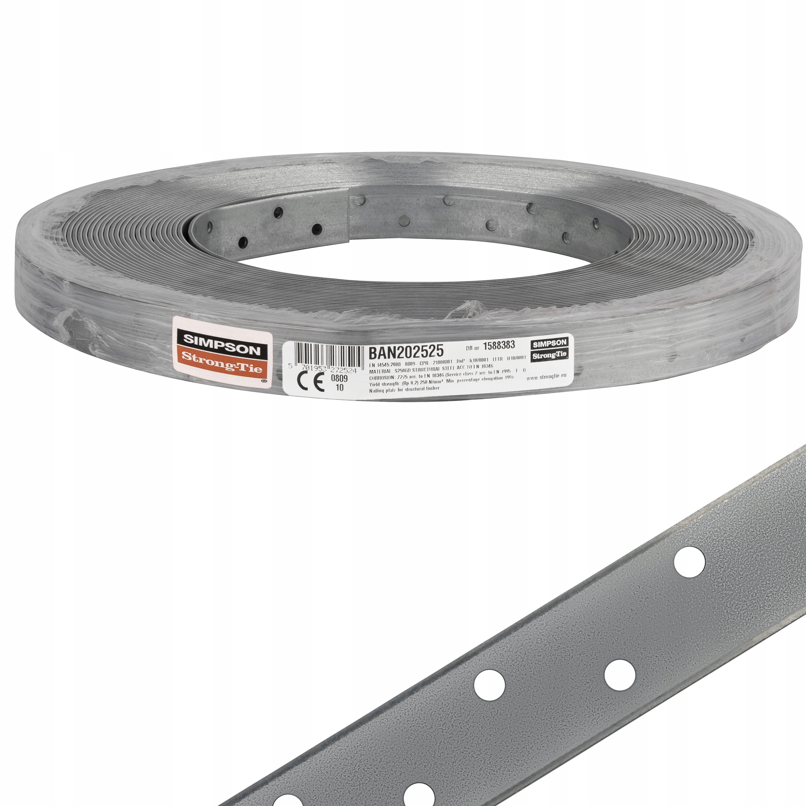 Perforovaná koncentračná páska 25 x 2 mm x 25 m Simpson BAN202525