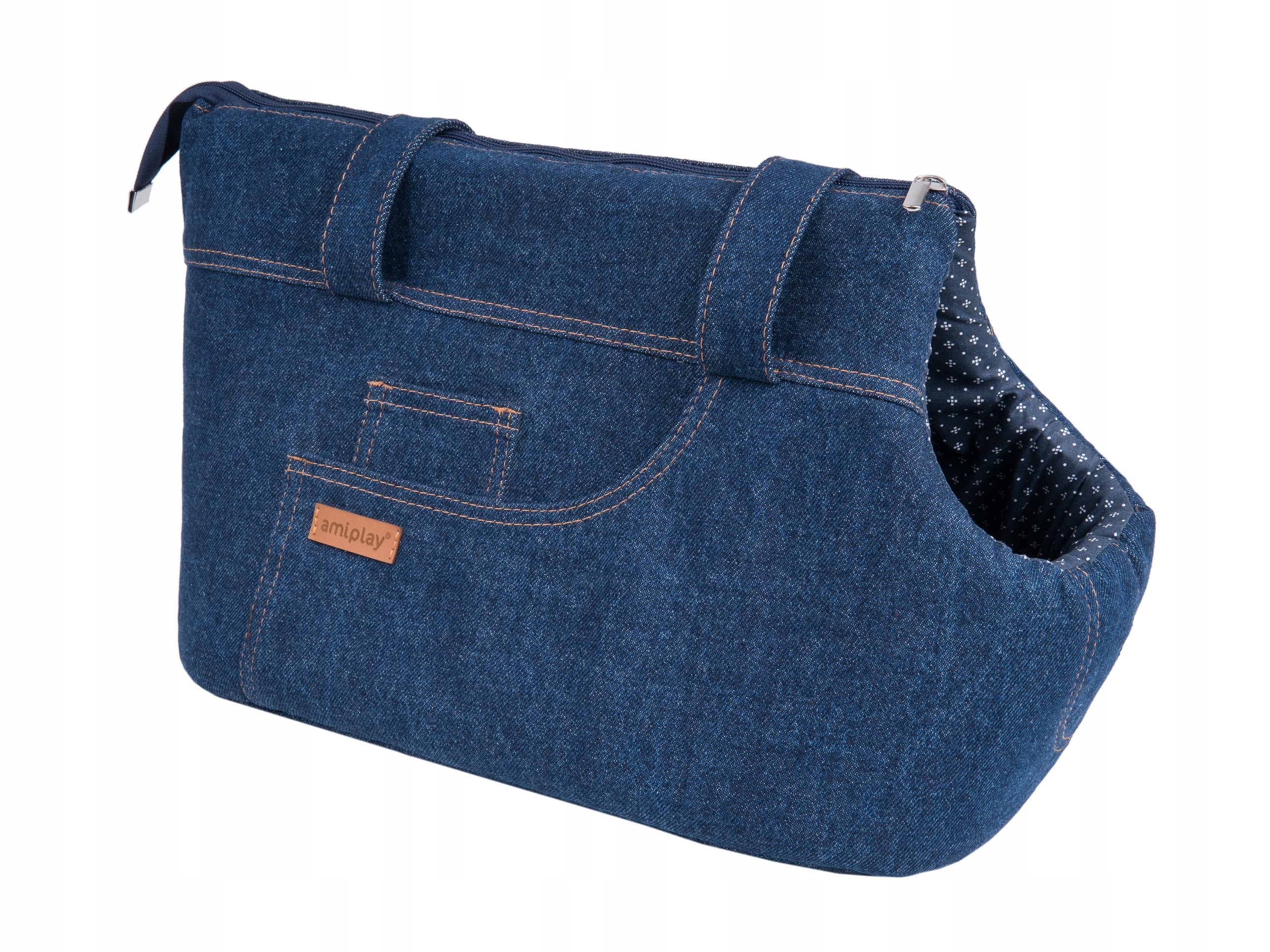

amiplay Torba transportowa dla psa Denim S granat