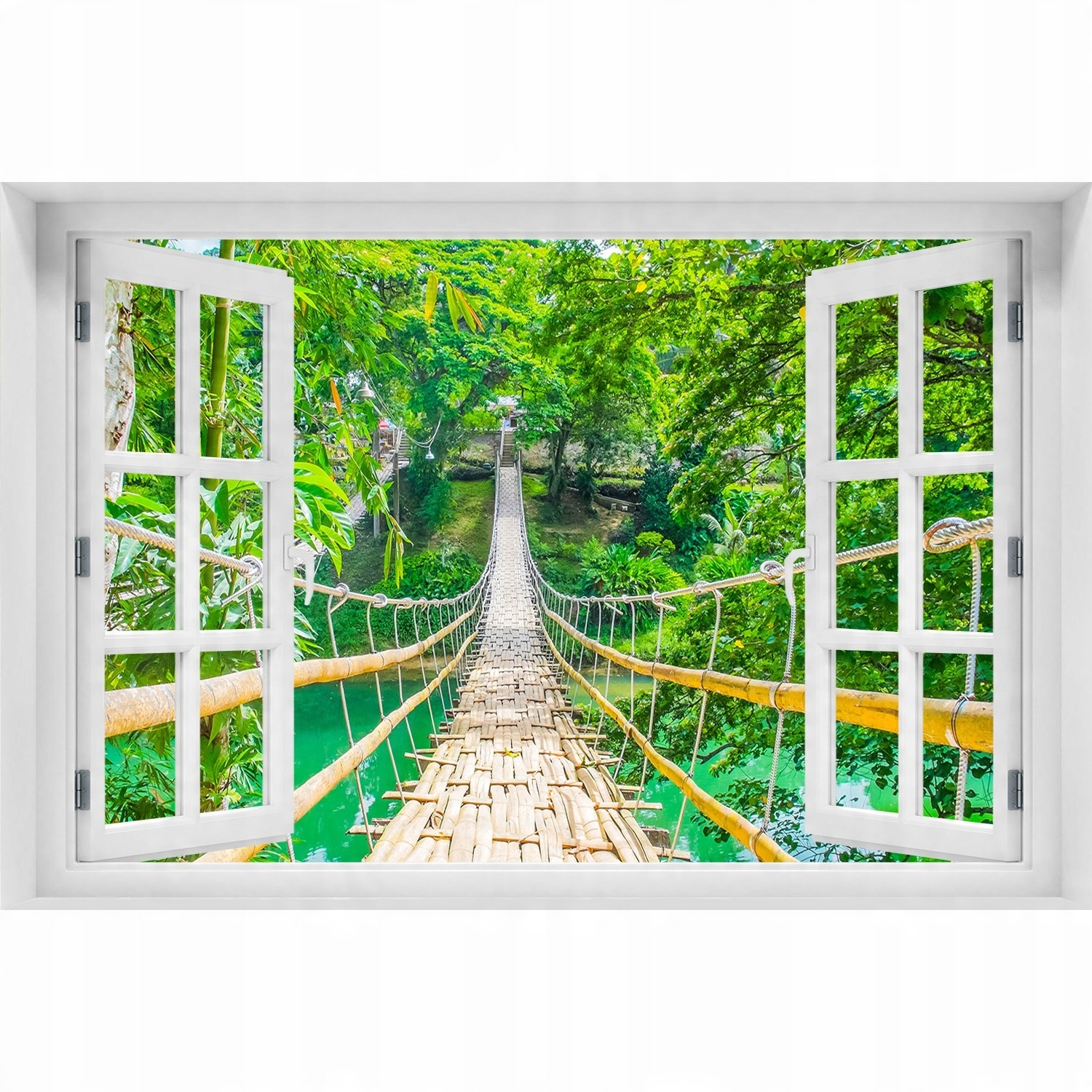 

Naklejka Fototapeta Okno Most las bambusowy 90x60