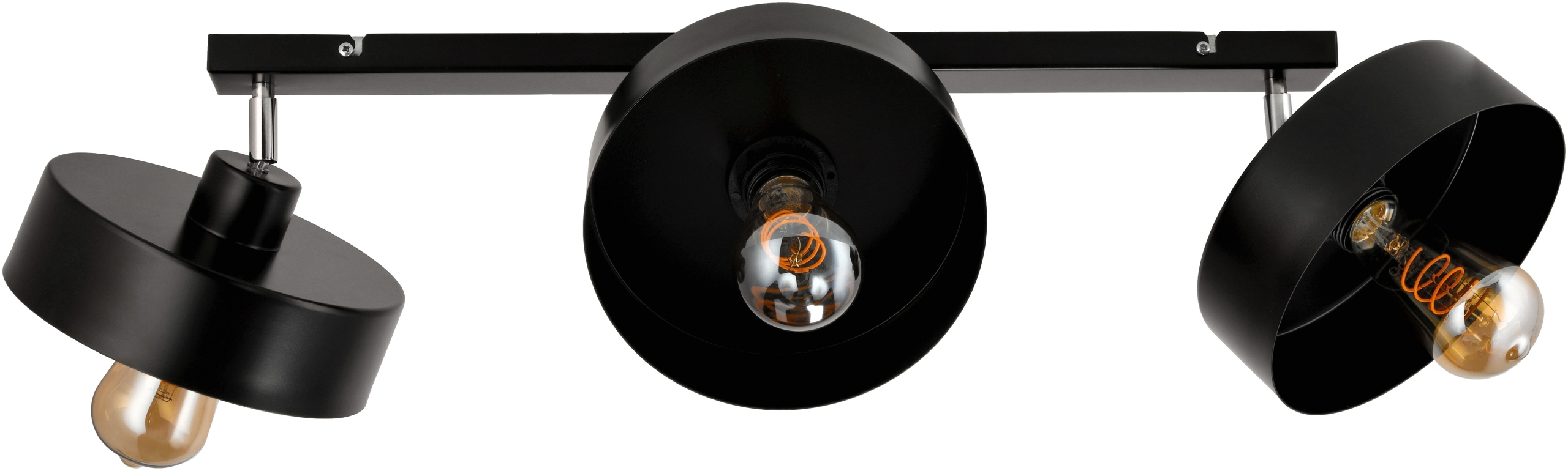 stropní svítidlo Led lustr 3xE27 Loft Skládací černý hrnek Střední